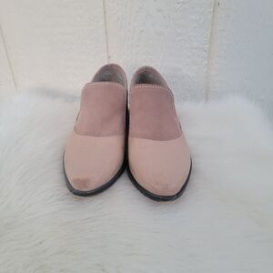 Free People Casey Brady tan Leather slip on loafer shoes size 6.5 western rodeo